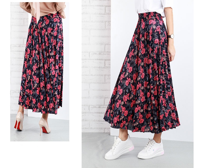 QA-652 WOMEN'S PRINTED SKIRT 05