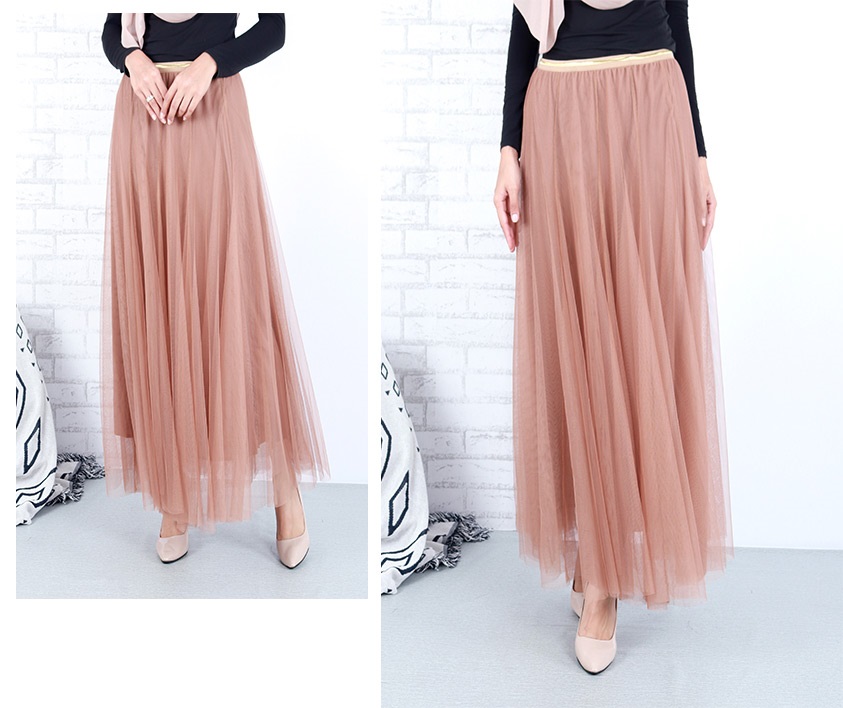 QA-659 SWEET WOMEN'S SKIRT BROWN