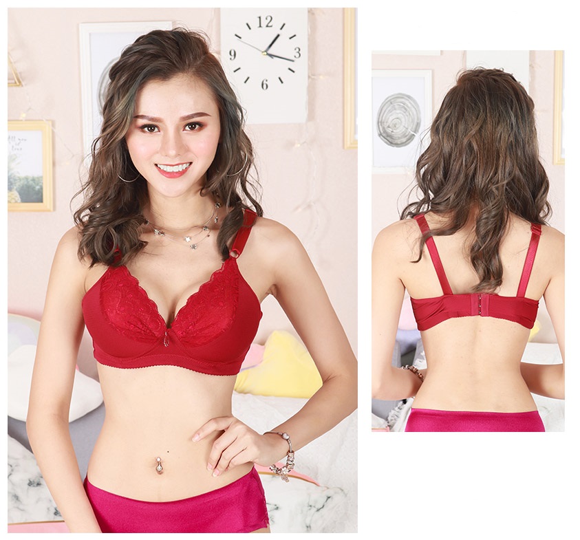 QA-665 WOMEN'S ESSENTIAL BRA RED