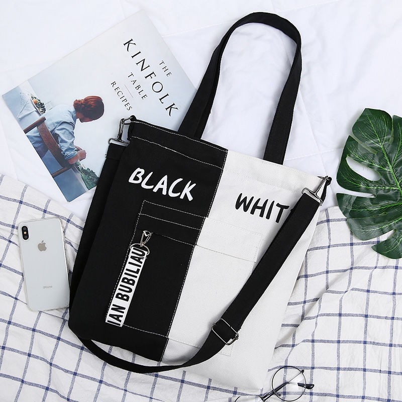 KW80477 CASUAL BAG BLACK WHITE