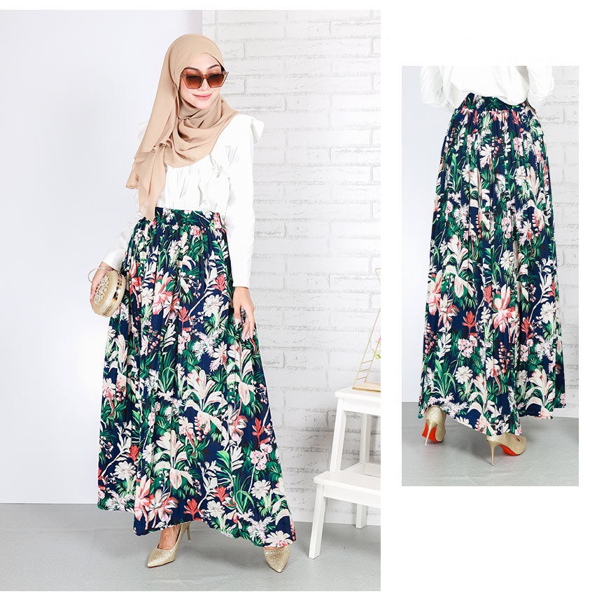 QA-678 LOVELY FLORAL PRINTED SKIRT 04