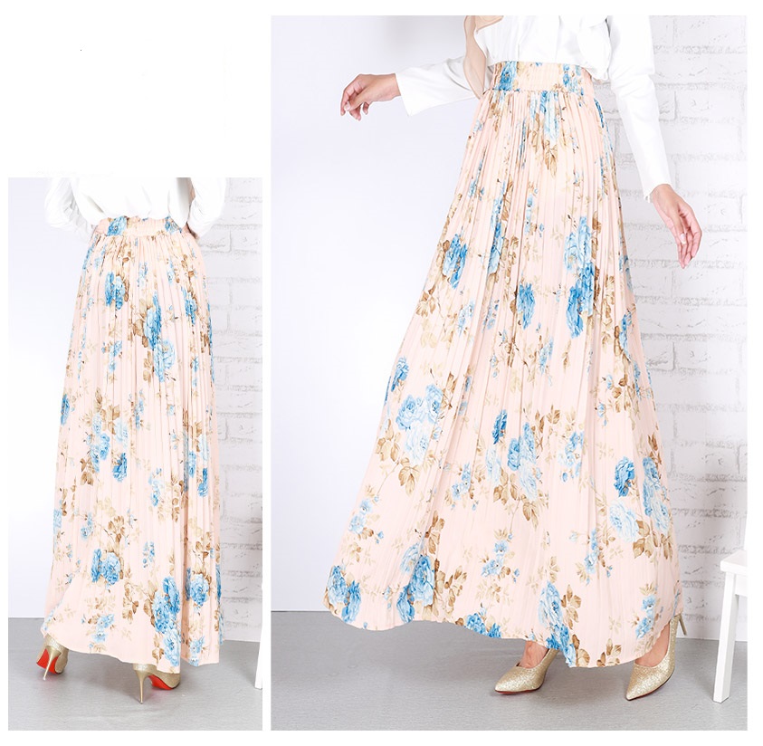 QA-678 LOVELY FLORAL PRINTED SKIRT 07