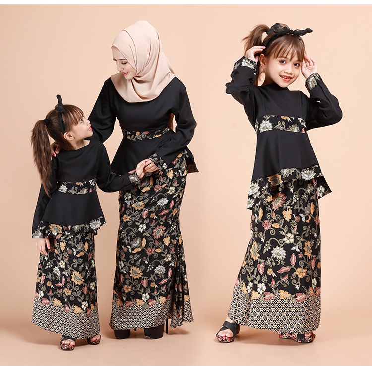 QA-697 KIDS MODERN KURUNG BLACK