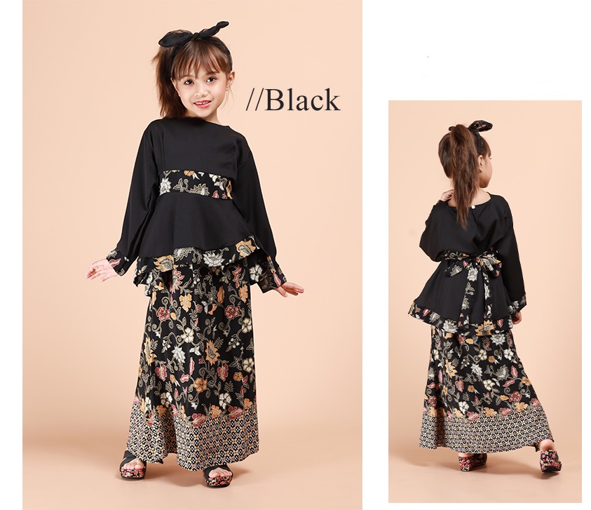 QA-697 KIDS MODERN KURUNG BLACK