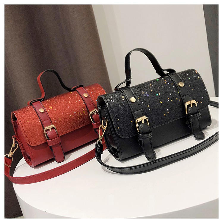 KW80519 GLITTER WOMEN'S BAG BLACK