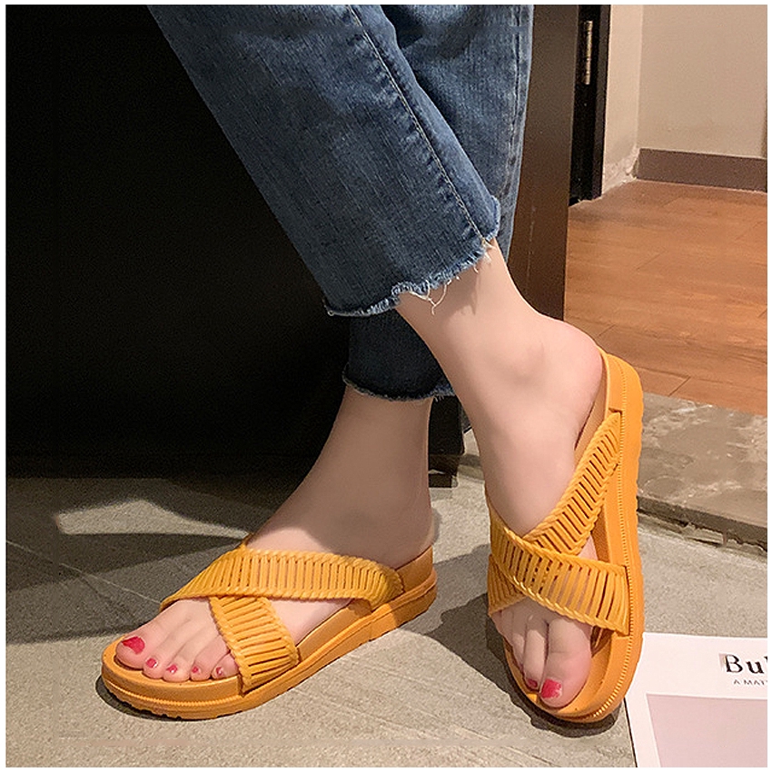 KW80539 STYLISH WOMEN'S SHOES YELLOW