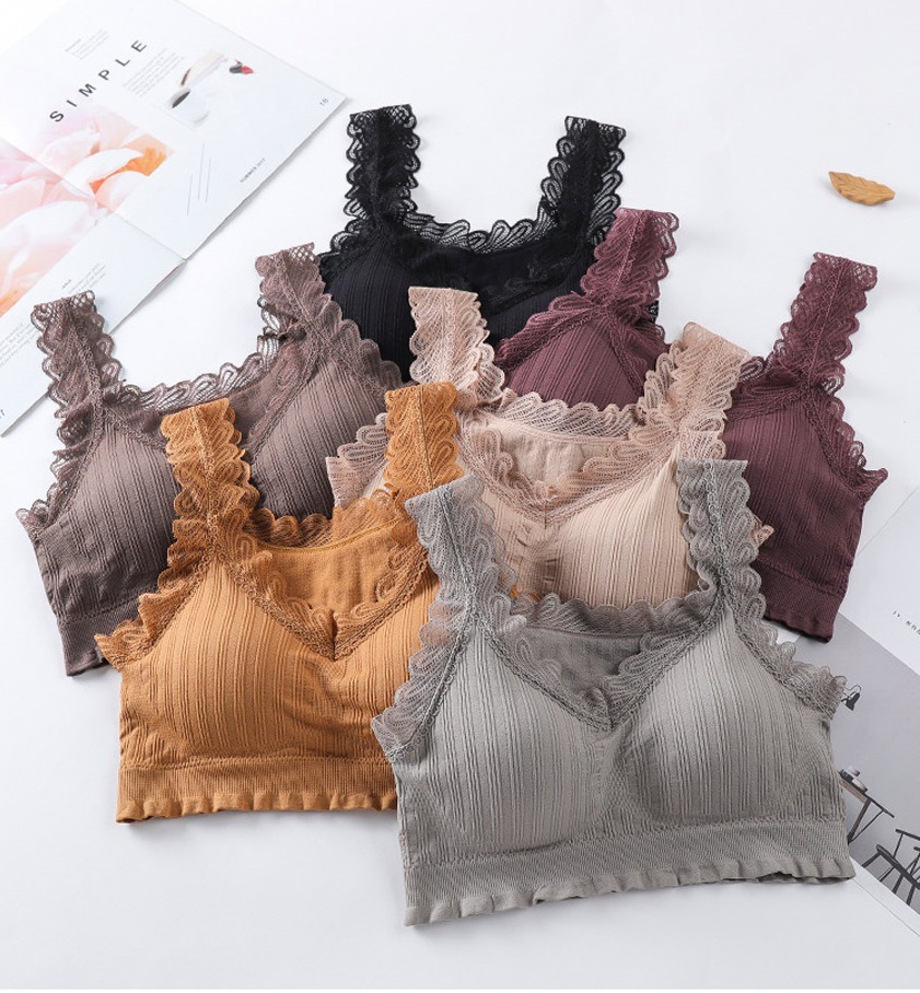 QA-702 LACE BRALETTE COFFEE