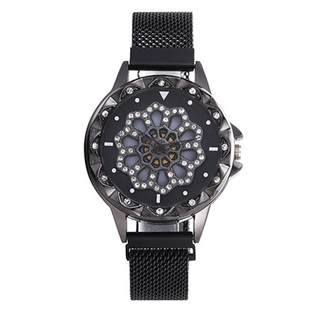 KW80701 ROUND FLOWER WATCHES BLACK