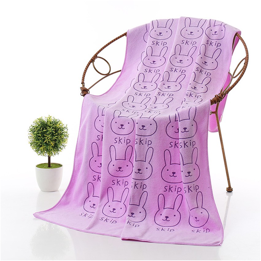 KW80710 CUTE TEDDY TOWEL PURPLE
