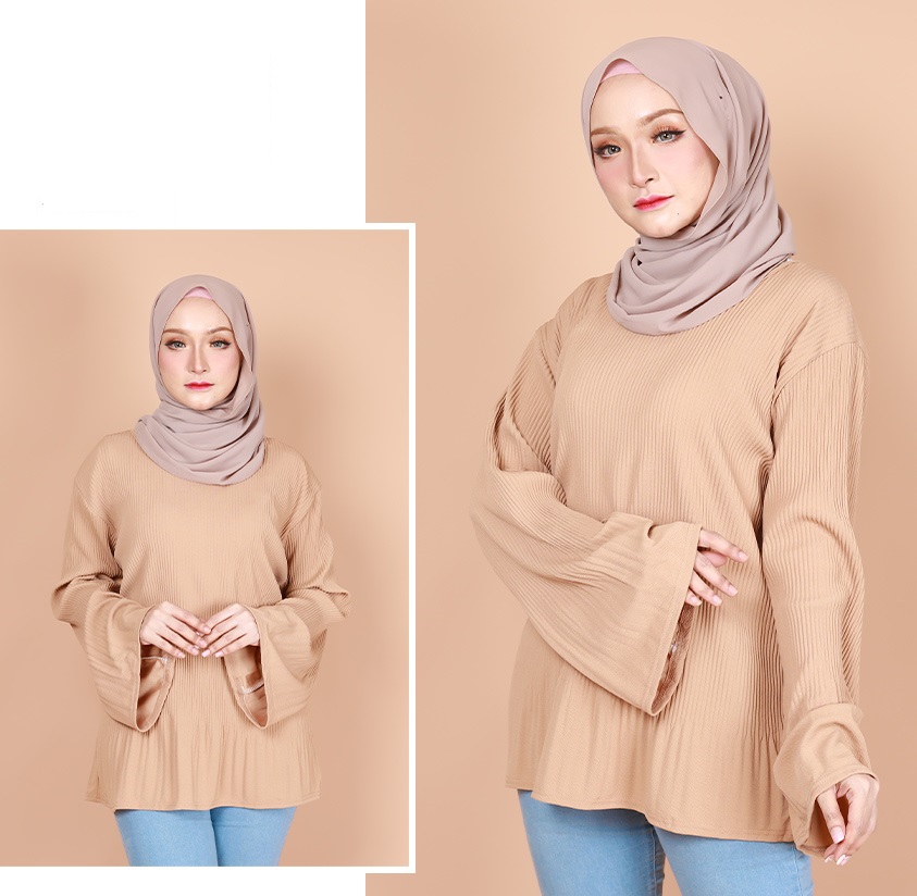 QA-740 WOMEN'S BLOUSE KHAKI
