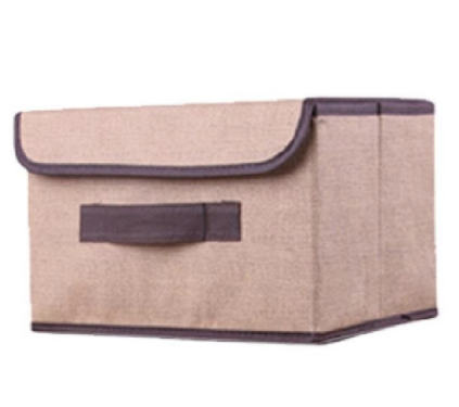 WST701 - Foldable Storage Box Linen Storage Box Light Brown