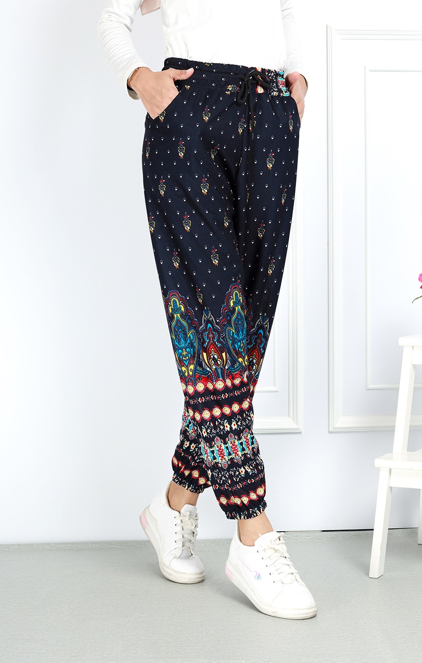 QA-763 PRINTED ALADIN PANTS 03