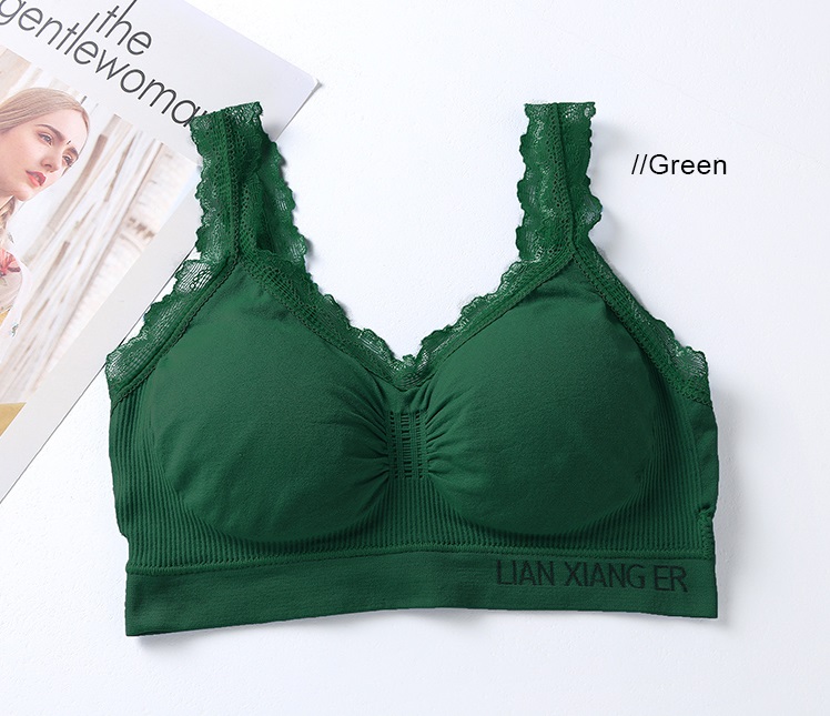 QA-770 LACE TUBE BRA GREEN