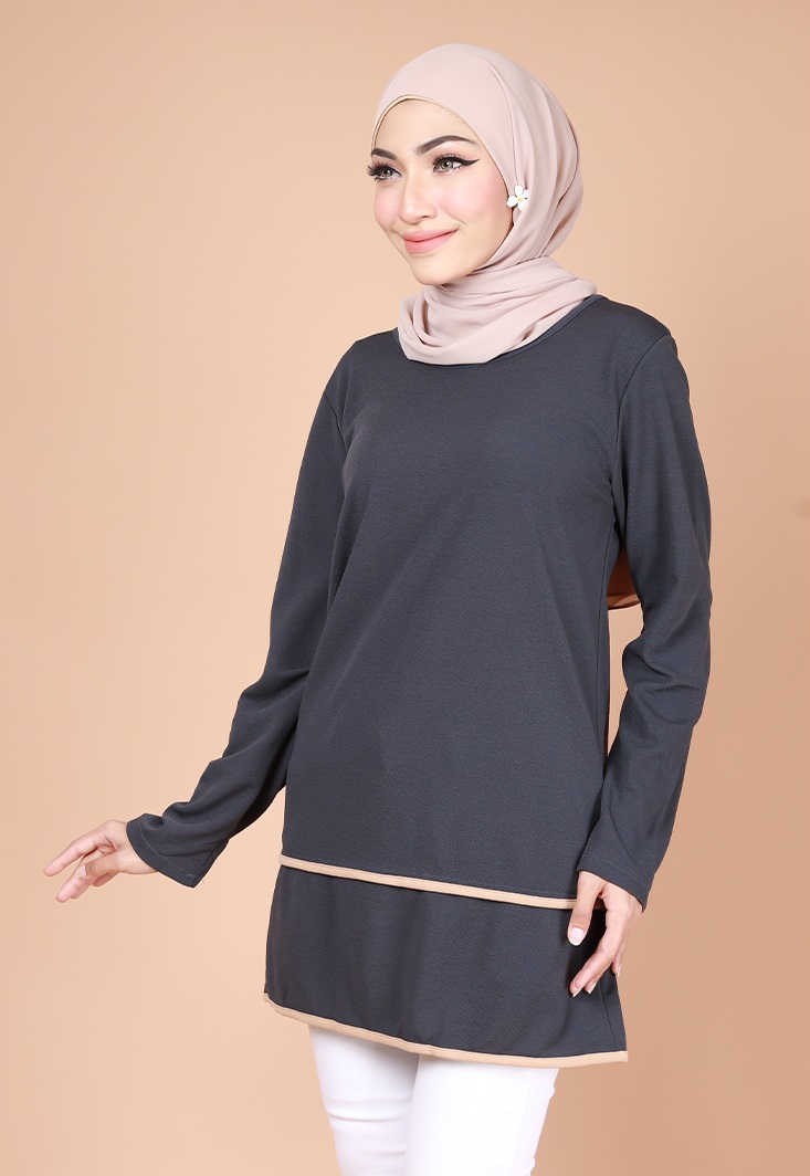 QA-772 ATIQA BLOUSE GREY