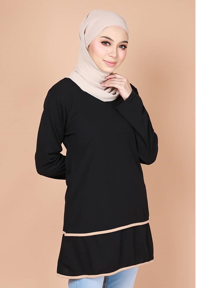 QA-772 ATIQA BLOUSE BLACK
