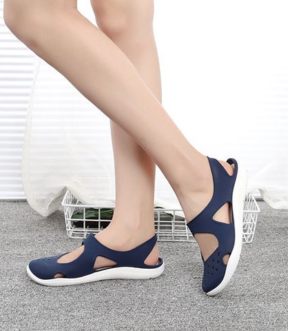 QA-773 SLIP ON FLAT SANDAL BLUE