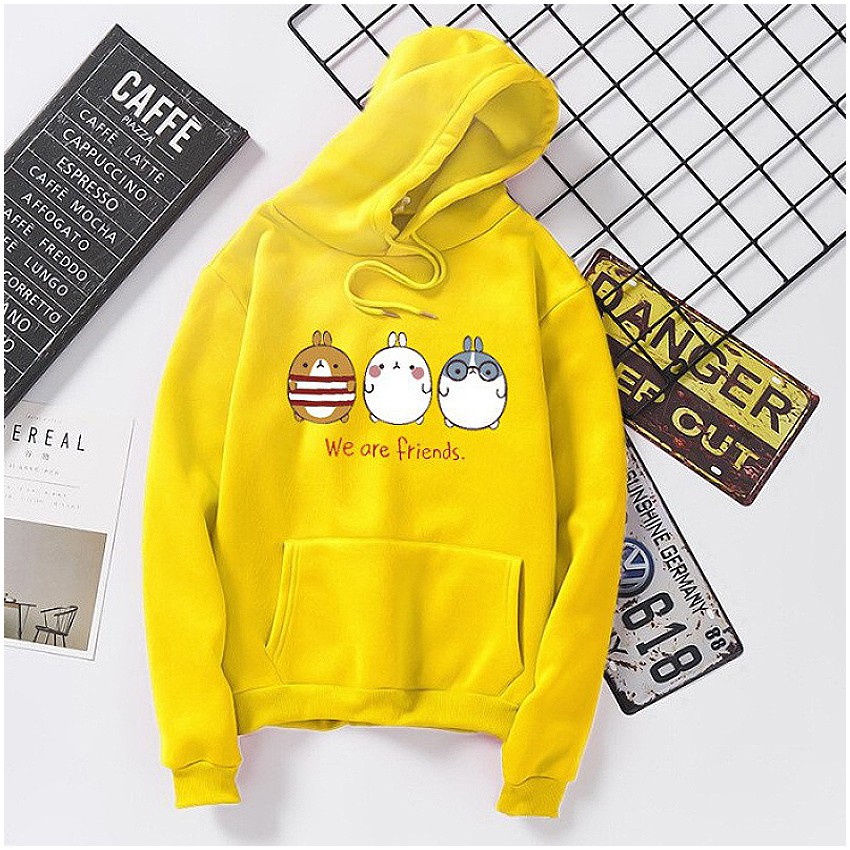 KW80735 CUTE WOMEN'S HOODIE YELLOW
