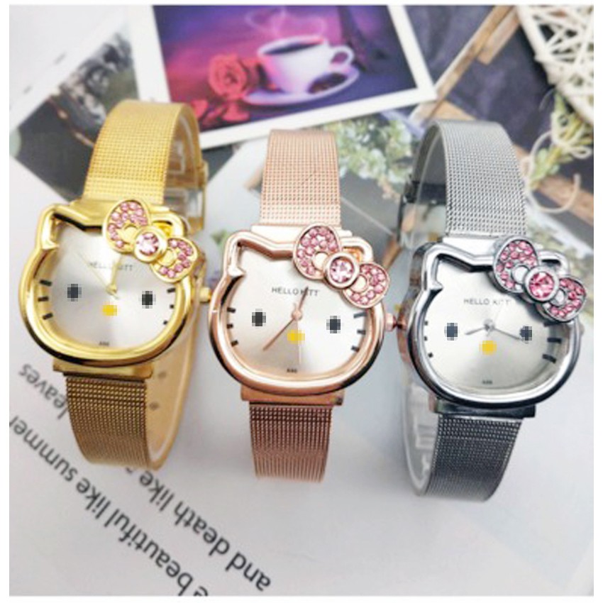 KW80764 Hello Kitty Cartoon Watches Gold