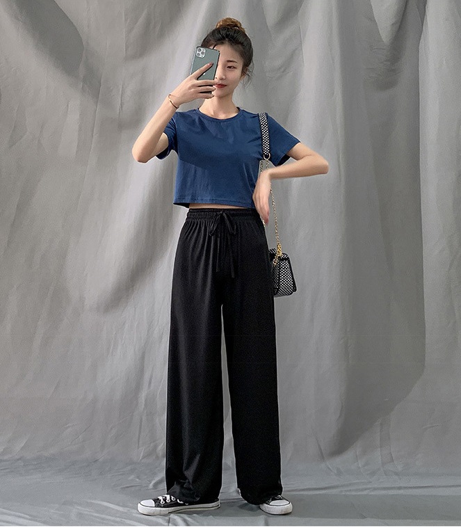 QA-780 CASUAL SUMMER PANTS BLACK