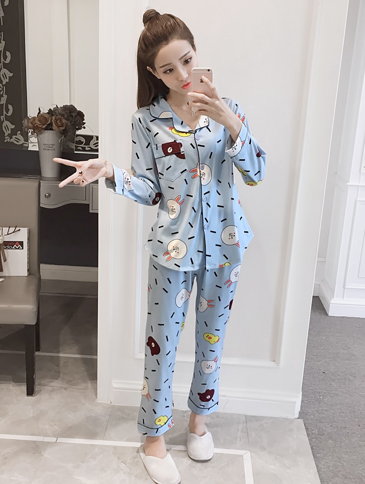 QA-784 ICE SILK SET PYJAMAS  01