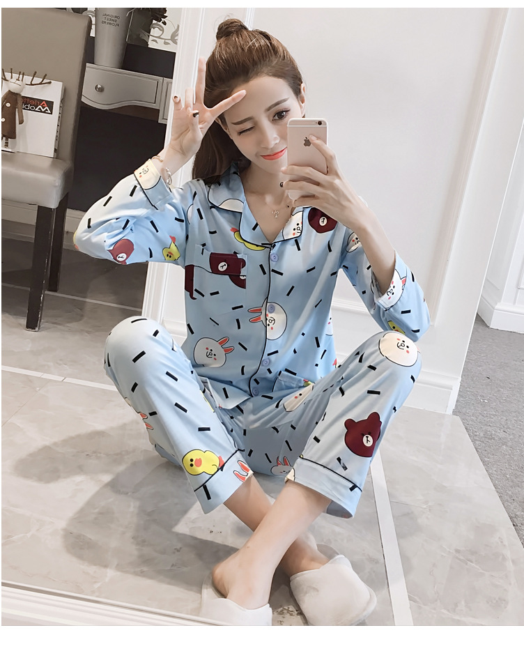 QA-784 ICE SILK SET PYJAMAS  01