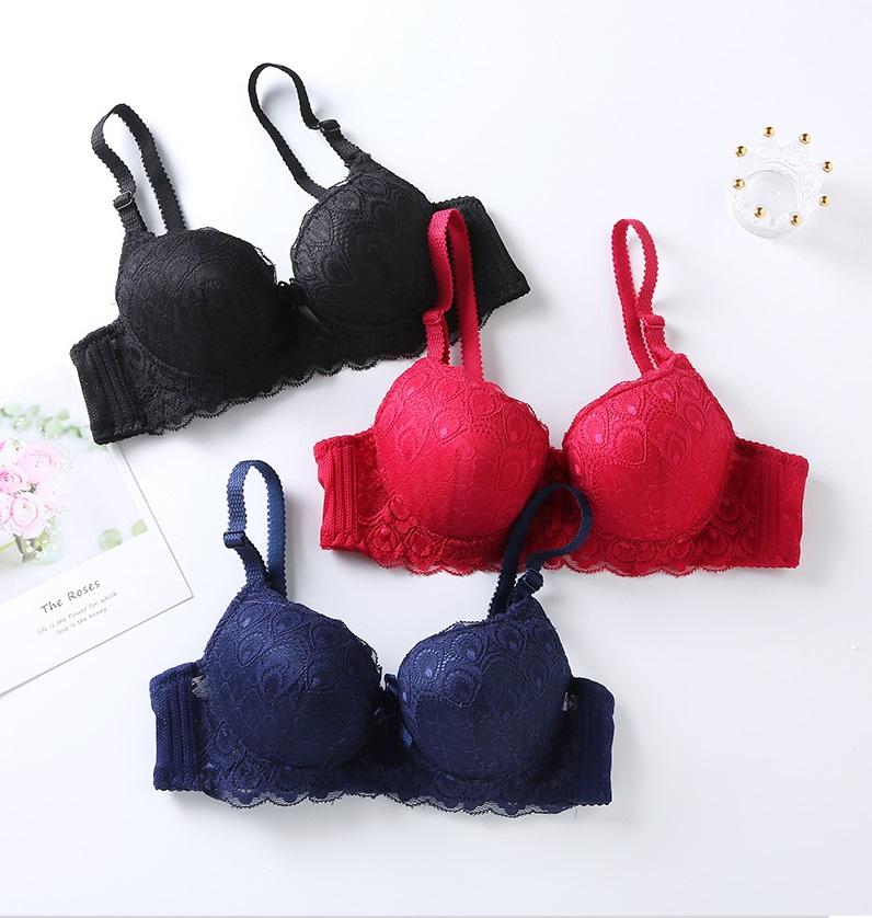 QA-790 LACE WIRED BRA RED