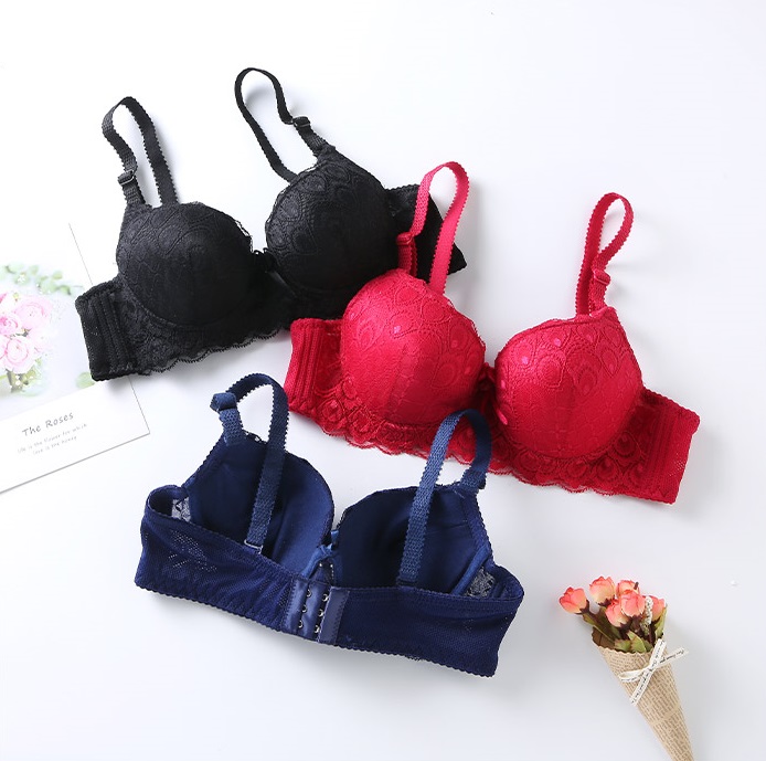 QA-790 LACE WIRED BRA RED