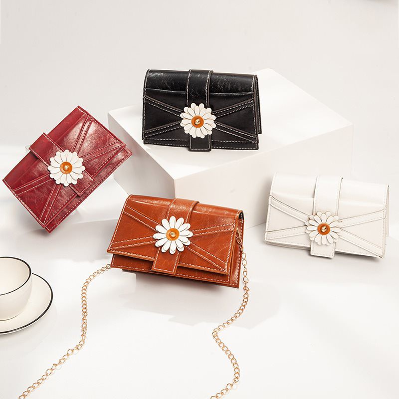 KW80853 Flower Sling Handbag Brown