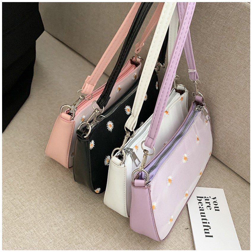 KW80874 Flower Sling Handbag Pink