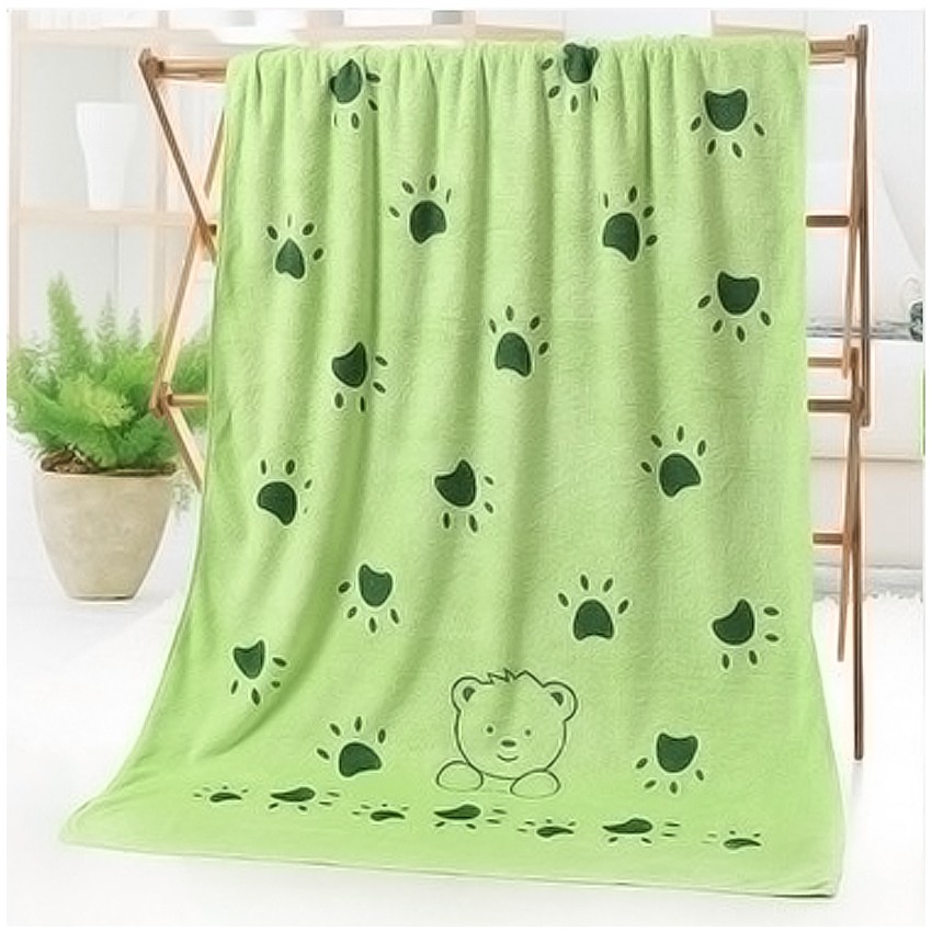 KW80880 Microfiber Bear Sun Towel Green