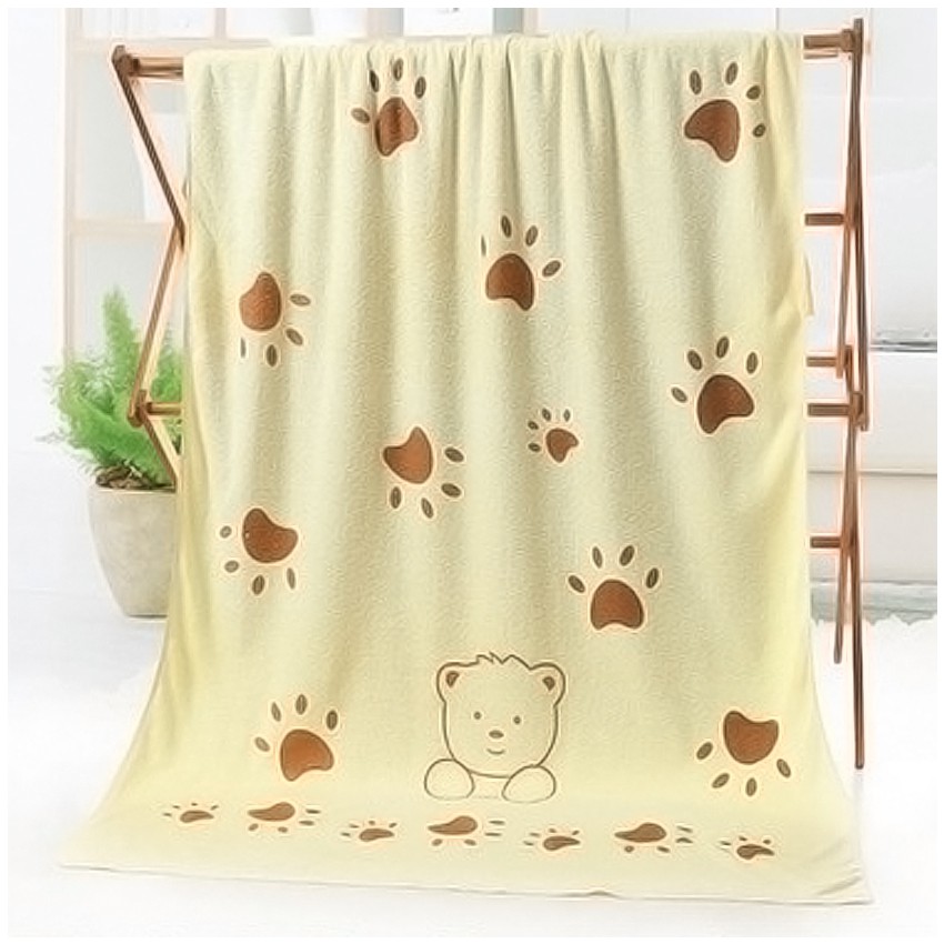 KW80880 Microfiber Bear Sun Towel Yellow