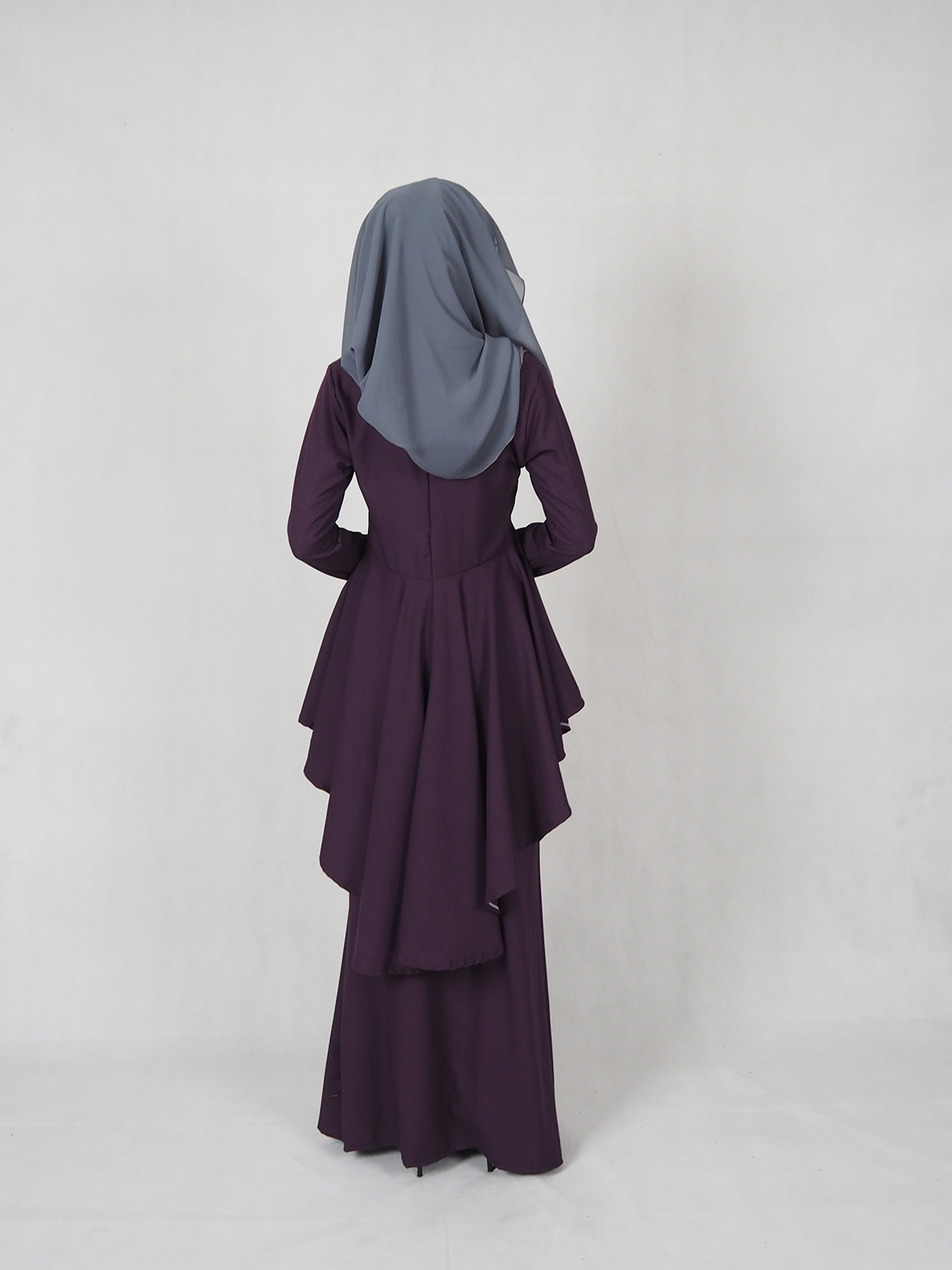 WT7706 Plus Size Baju Kurung Purple 
