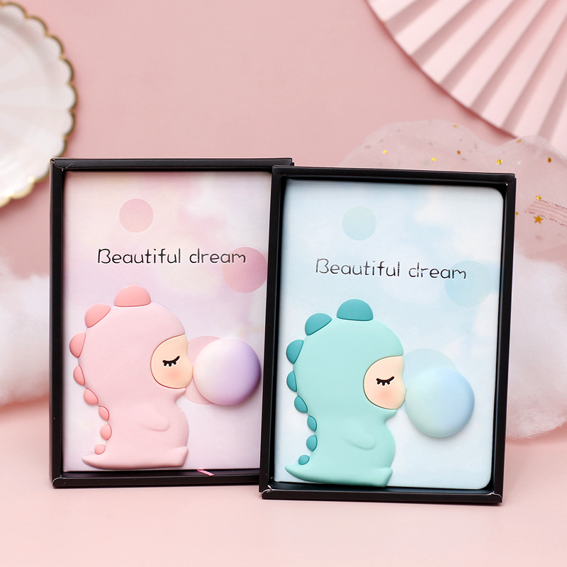 [Blue] 3D LED Light Blue Little Dino Notepad / Dairy