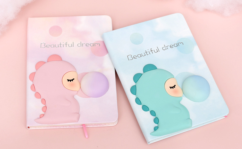 [Blue] 3D LED Light Blue Little Dino Notepad / Dairy