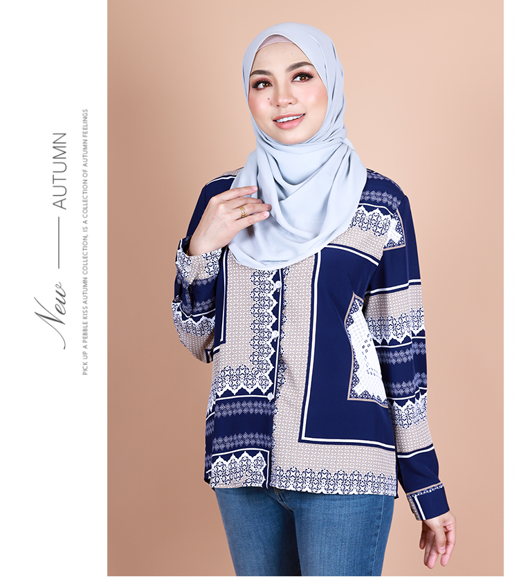 QA-842 - Vintage Blouse Blue