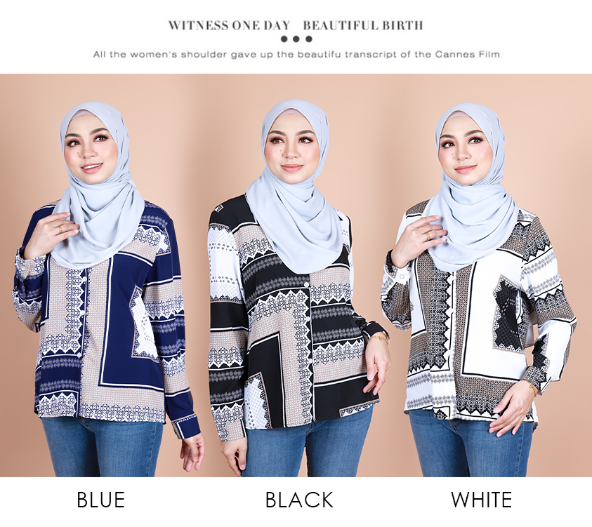 QA-842 - Vintage Blouse Blue