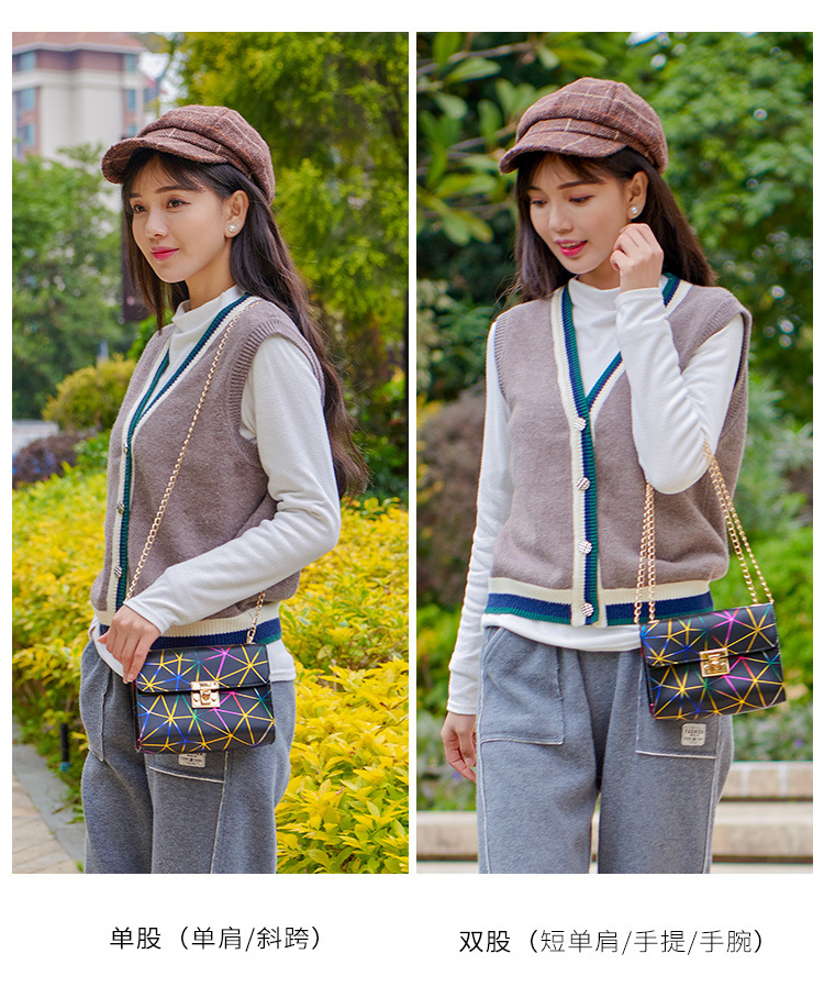 QA-863 - Trendy Line Sling Bag White