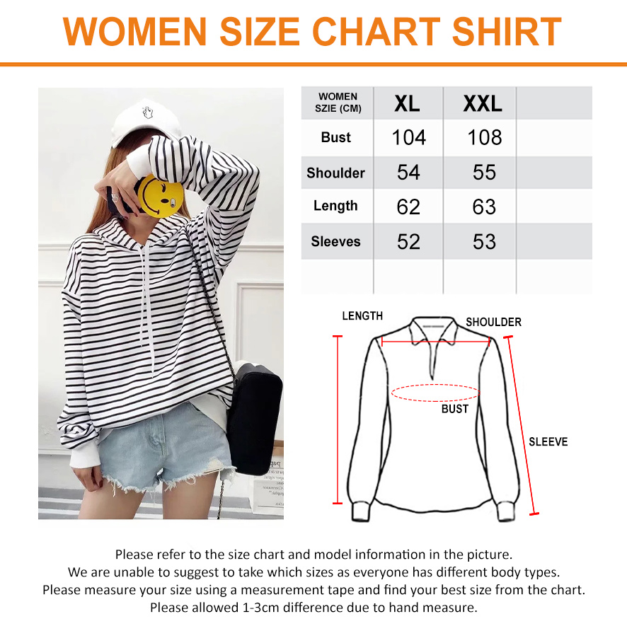 QA-874 - Fashion Stripe Hooded Top Black