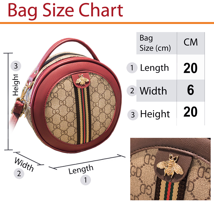 QA-861 - Stylish Round Sling Bag Black