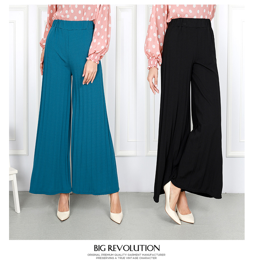 QA-869 - Pleated Wide Leg Palazzo Khaki