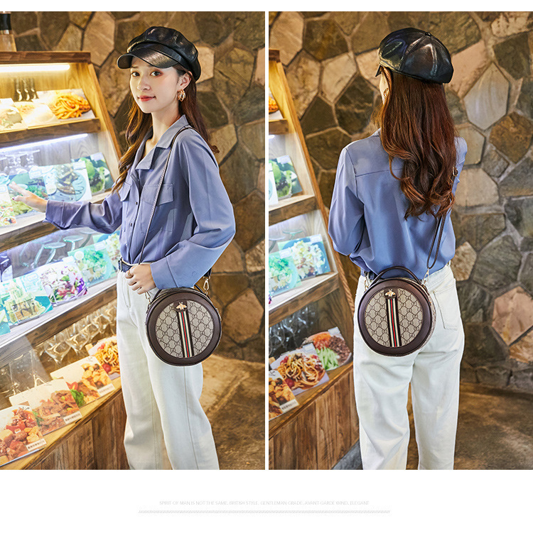 QA-861 - Stylish Round Sling Bag Black