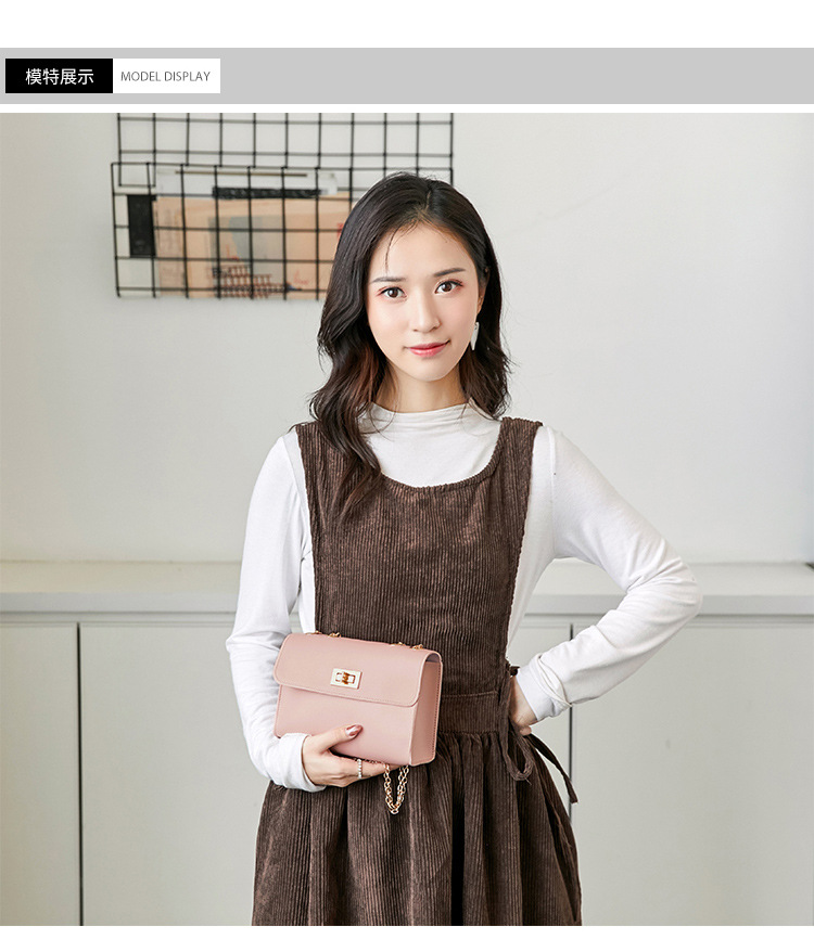 QA-871 Fashion Chain Sling Bag Pink