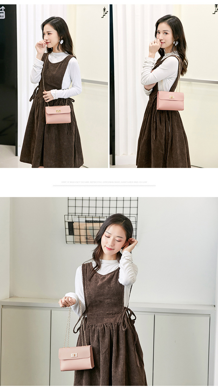 QA-871 Fashion Chain Sling Bag Pink
