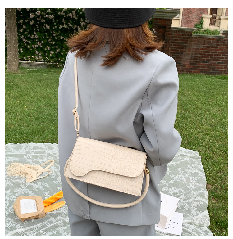 QA-898 Korean Fashion Baguette Sling Bag White