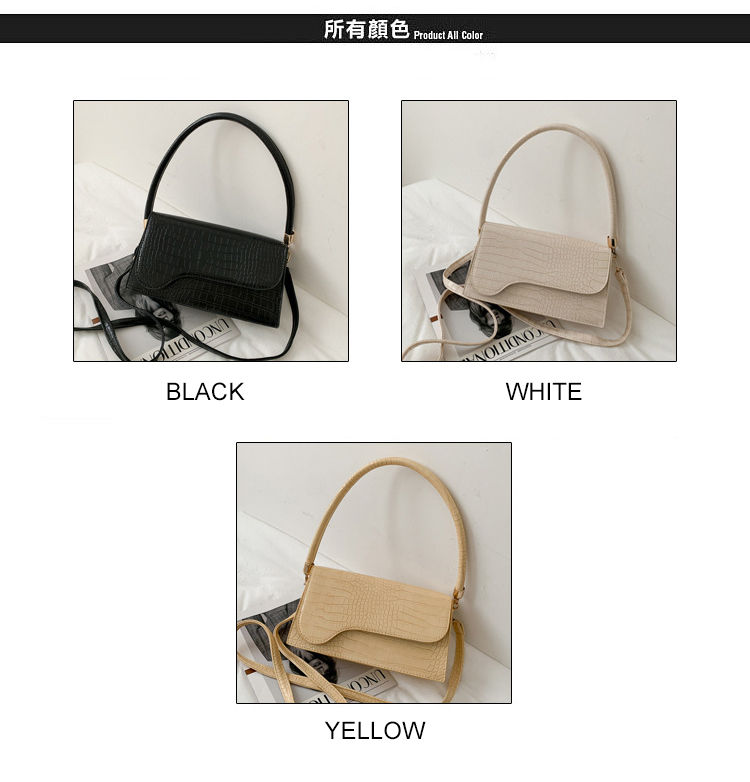 QA-898 Korean Fashion Baguette Sling Bag Black