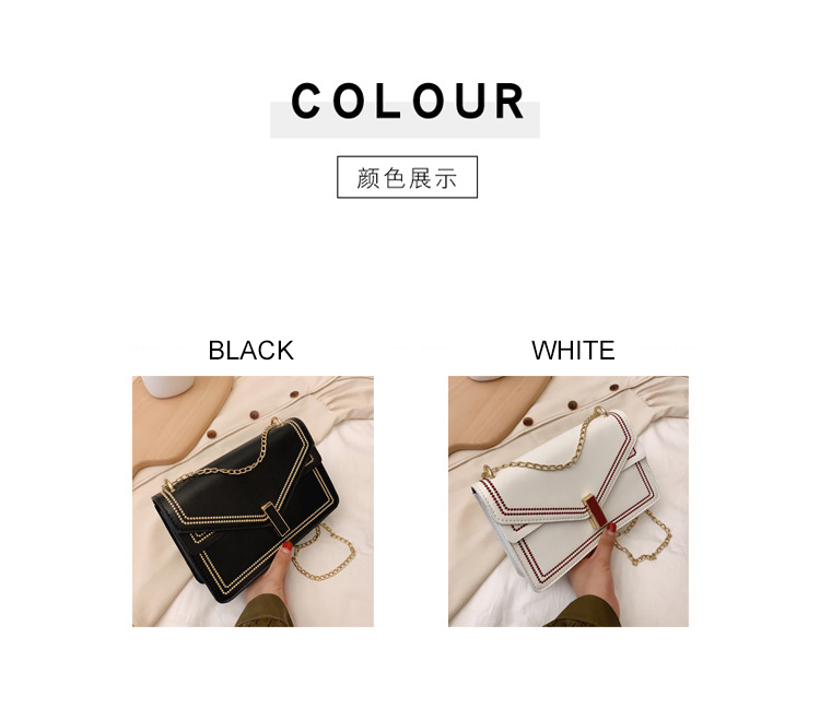 QA-896 Fashion Embroidered Sling Bag Black