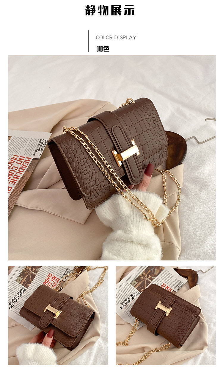 QA-897 Korean Fashion Chain Sling Bag Brown