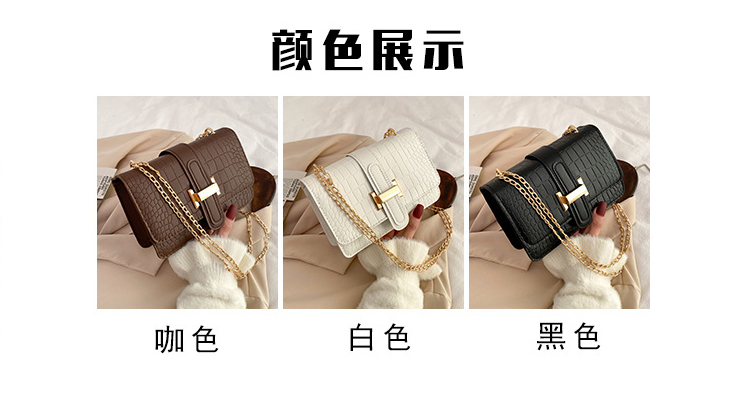 QA-897 Korean Fashion Chain Sling Bag Black