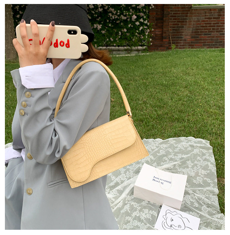 QA-898 Korean Fashion Baguette Sling Bag Yellow