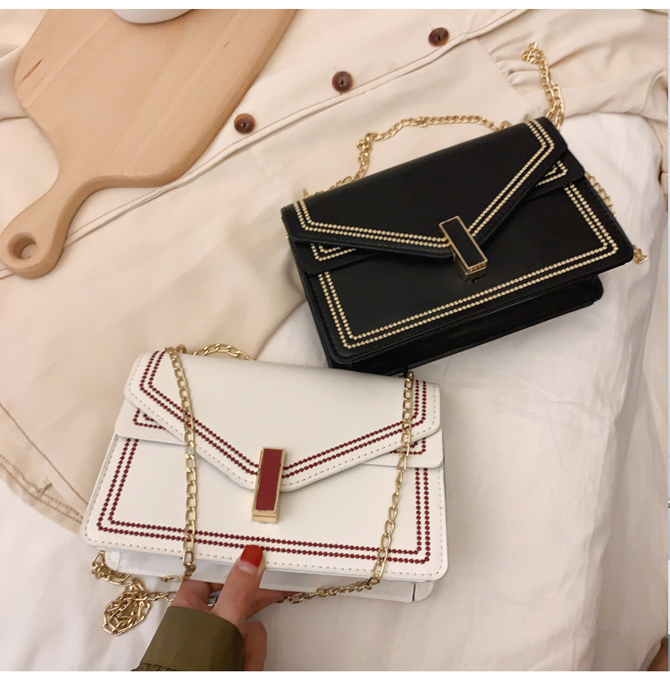 QA-896 Fashion Embroidered Sling Bag Black